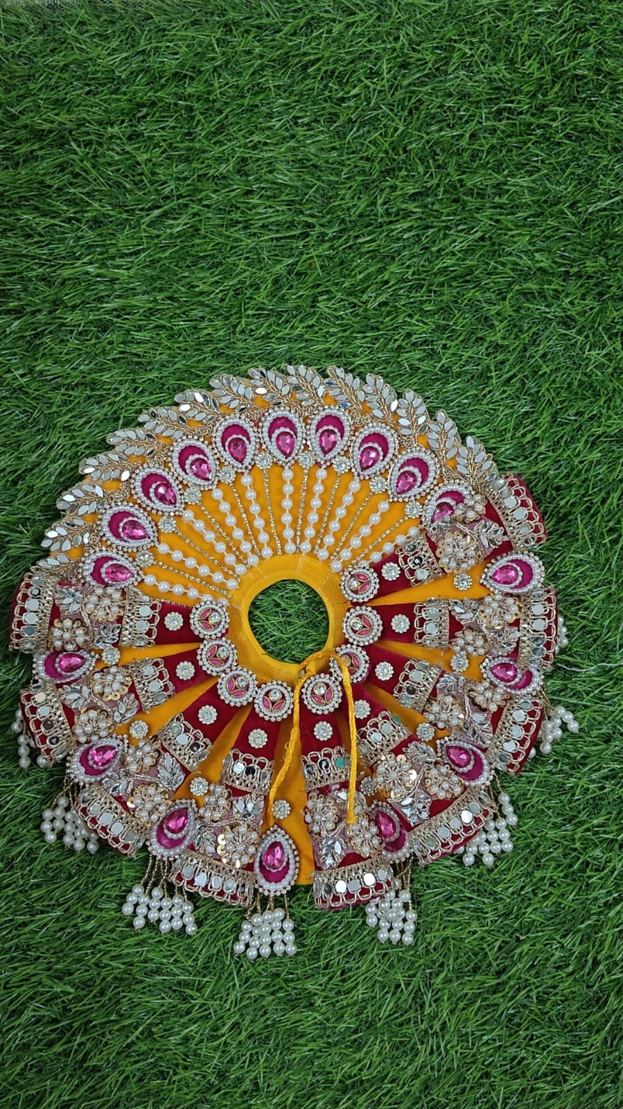Sunlit Grace Pink Poshak For Laddu Gopal Ji